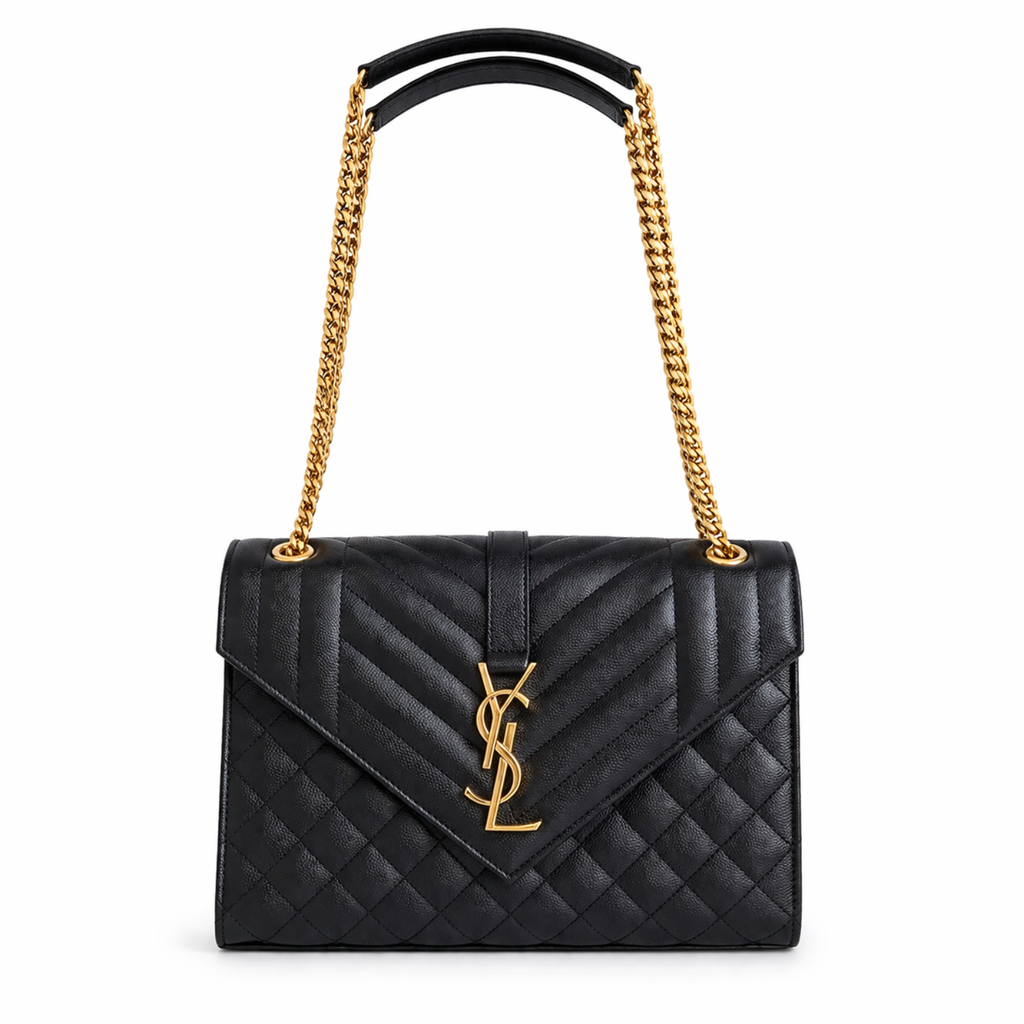 SAINT LAURENT ENVELOPE WALLET ON CHAIN