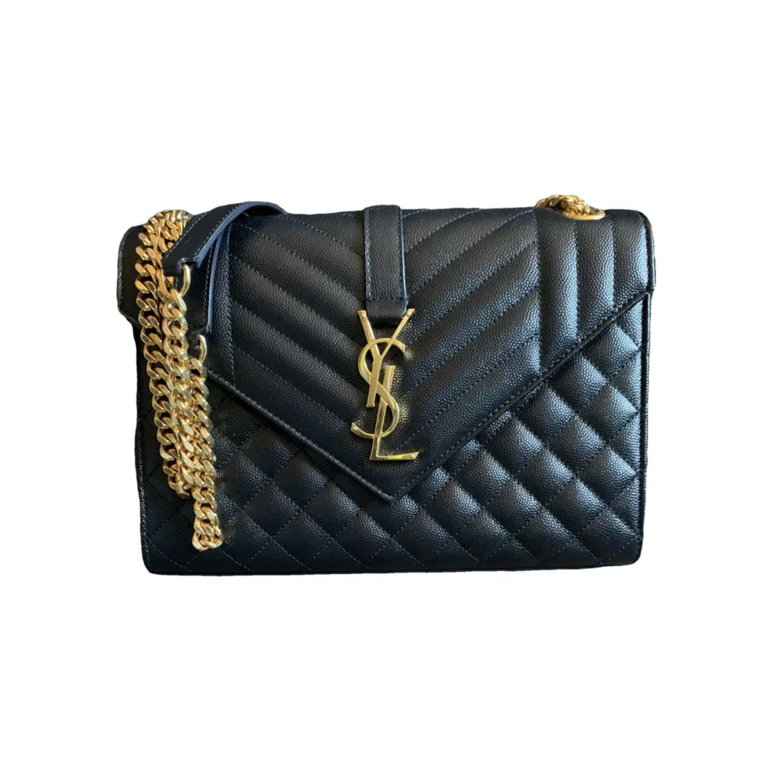 SAINT LAURENT ENVELOPE WALLET ON CHAIN