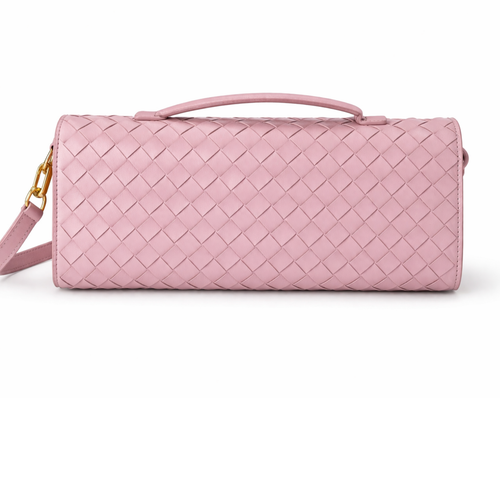 BOTTEGA VENETA INTRECCIATO PINK CLUTCH